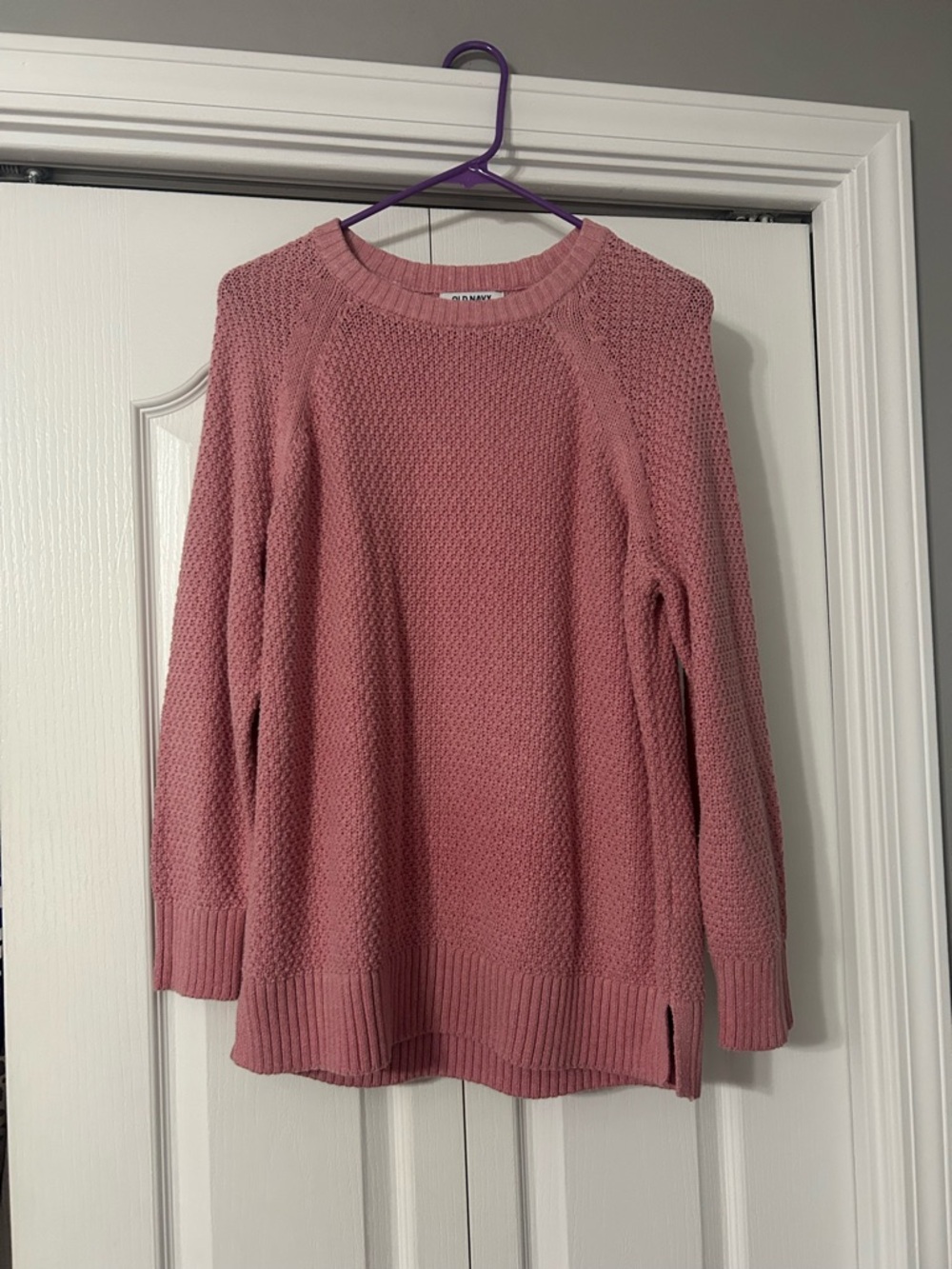 Old Navy Dusty Pink Crewneck Knit Sweater